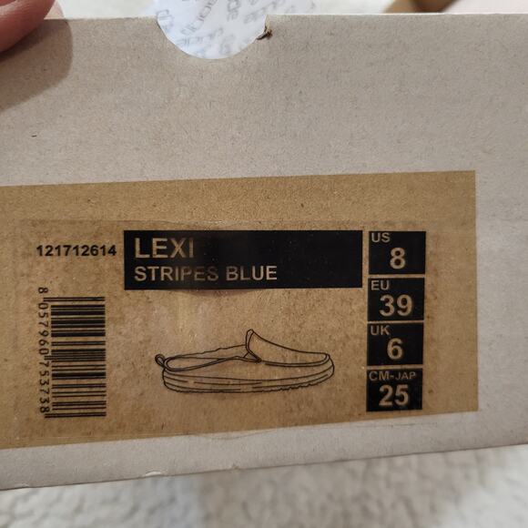 New in Box Hey Dude Lexi Stripes Blue Womens size 8 - Picture 5 of 5